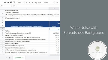 White Noise Excel Spreadsheet Background For Work | Focus, Noise Cancelling, Block Sound