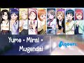 Yume + Mirai = Mugendai - Aqours【Kan, Rom, Eng, Color Coded】LoveLive