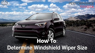 "How To"  Determine Your Windshield Wiper Blade Size  - Performance Toyota - Sinking Spring, PA.