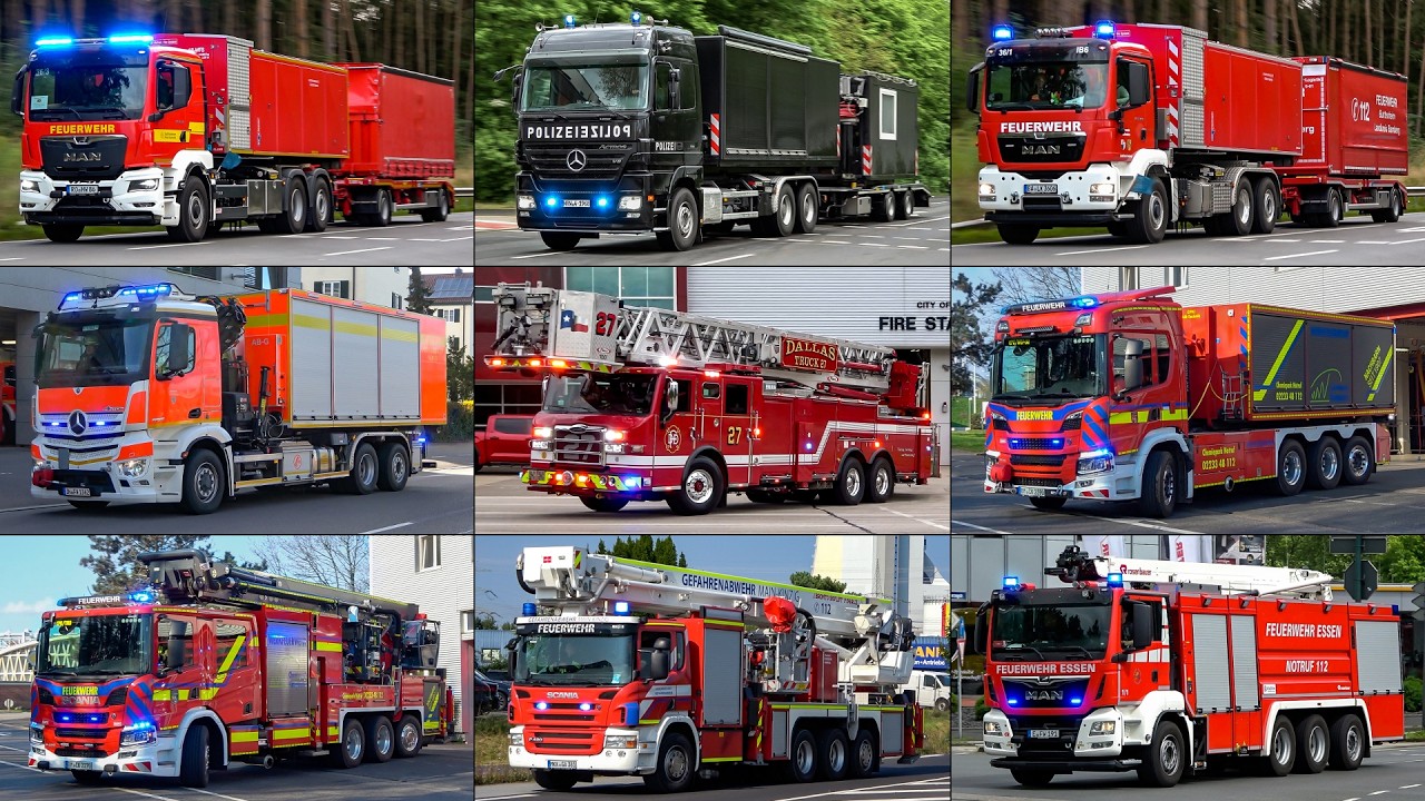 BEST OF EINSATZFAHRTEN 2024 - Feuerwehren & Einsatzfahrzeuge aus 14 LÄNDERN! | Firescue112