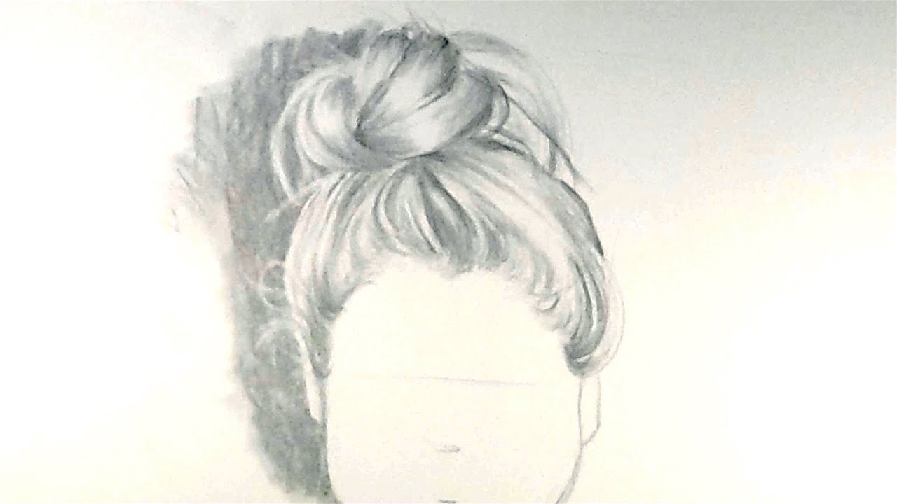 How To Draw Hair In A Bun YouTube