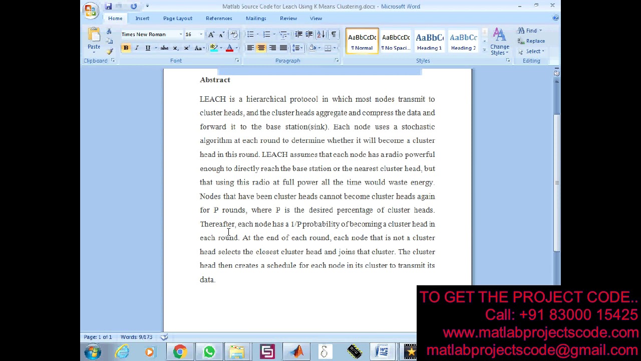 Matlab Source Code for Leach Using K Means Clustering