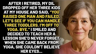 After I retired, my daughter-in-law dropped off her three kids at my house and said, You raised one