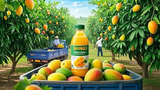The Journey of Mangoes 🥭  Farming, Harvesting & Delicious Mango Drinks Making