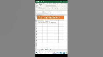 Randarray function in Excel 🔥 | Use of Randarray in excel | #shorts |#excel expert