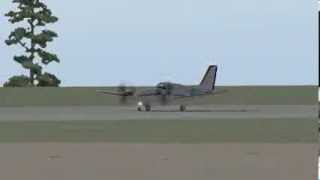 X Plane Baron 58 Landing Tagn