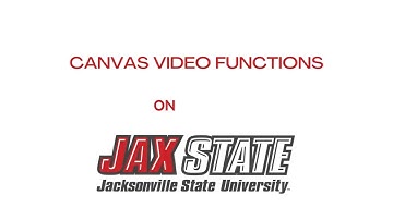 Canvas Video Functions