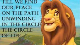 The Lion King - Circle of life (with lyrics) chords