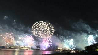 Dubais Record Breaking Fireworks Seen From Frond C-Palm Jumeirah