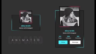 Animated Profile Card UI Design Using Html & Css