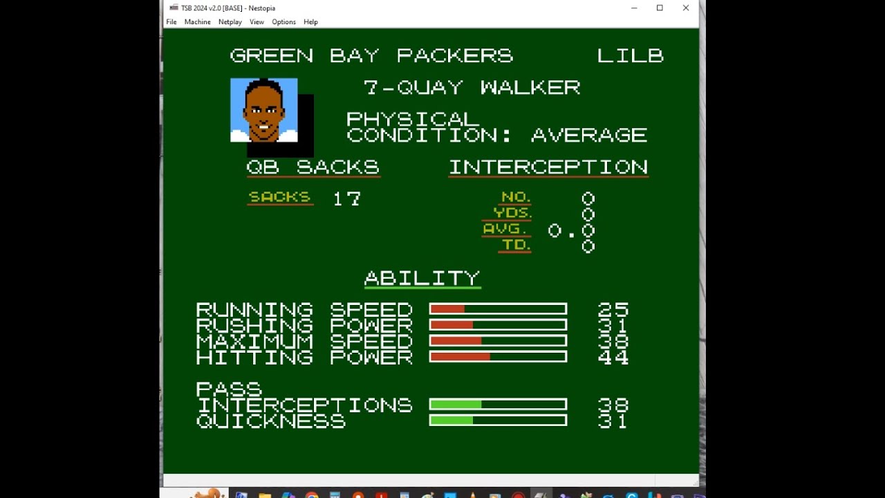 Sblueman s tecmo super bowl 2024 coa season packers team roster and