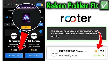 Rooter App Free Fire Max Diamond Redeem Problem Solve Trick | Rooter App Se Diamond Kaise Le