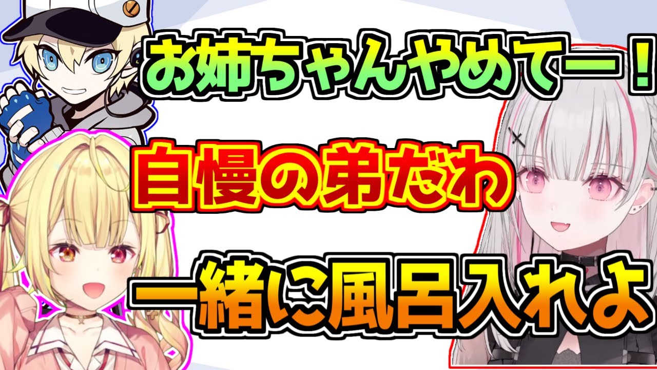 空澄セナとカワセの姉弟てぇてぇコンビをお風呂に一緒に入らせようとするとする星川サラ【にじさんじ/APEX】