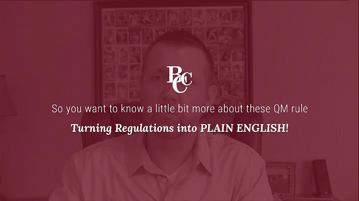 So you want to know a little bit more about these QM rule