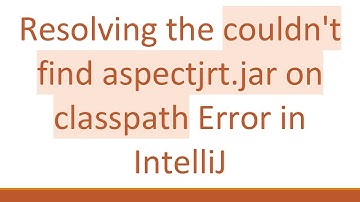 Resolving the couldn