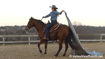 Shane - dragging the tarp! - ValleyViewRanch.net