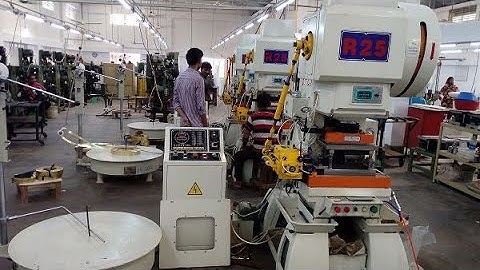 High speed roller feeder and C type press for terminal, eyelet, button, rivet, band saw blade