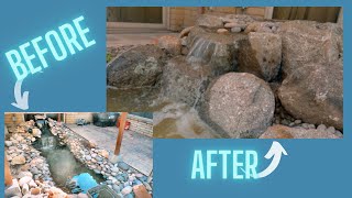 Front PATIO pond **REMODEL** Check out this before and after.