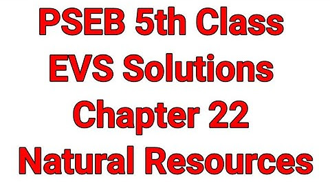 PSEB 5th Class EVS Solutions Chapter 22 Natural Resources Question Answers