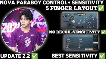 (New 2.2) NOVA PARABOY Sensitivity 2022 & Nova Paraboy Control Code Pubg/Bgmi | Paraboy sensitivity