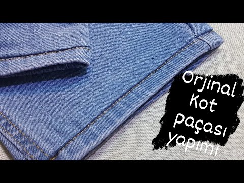 Orjinal Kot Pantolon Paçası Nasıl Yapılır/ Terzide Orijinal Kot Paçası Yapımı/ DİY