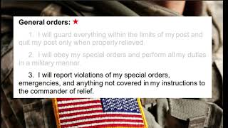 General Orders loop, 3 of 3 Third General Order Loop, memorize it the easy way, soldiers creed loop