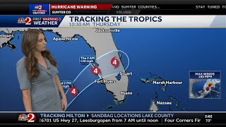 Hurricane Milton could make landfall as a powerful Cat. 4 storm | Oct. 9, 5 a.m. advisory