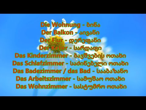 [გერმანული ენა] Die Wohnung - ბინა | Neue Wörter - ახალი სიტყვები