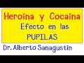 Cocaína y Heroína: pupilas y otros síntomas (intoxicación y abstinencia)
