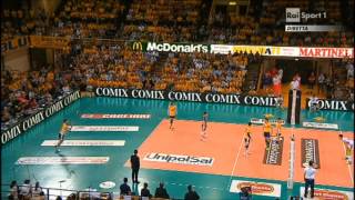 Nemanja Petric and Luca Vettori Italy volleyball superlega final match 2 (Modena vs Trentino)