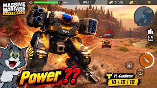 VL-Gladiator!🤔 Power at upgrade 10/10/10 Titan Testing | Massive Warfare Aftermath @MassiveWarfare  screenshot 3