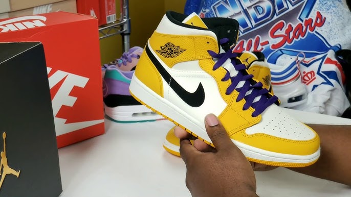 Buy Air Jordan 1 Mid 'Lakers' - 852542 700 - Gold