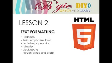 LESSON 2 OF HTML 5