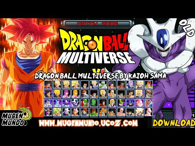 DRAGON BALL MULTIVERSE MUGEN EDITION (59 PERSONAGENS) - JOGO COM ROCK  PESADO! (DOWNLOAD) @MugenMundo 