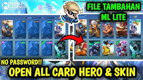 Data Open Full All Card Hero & Skin Patch M World | File Tambahan ML Lite