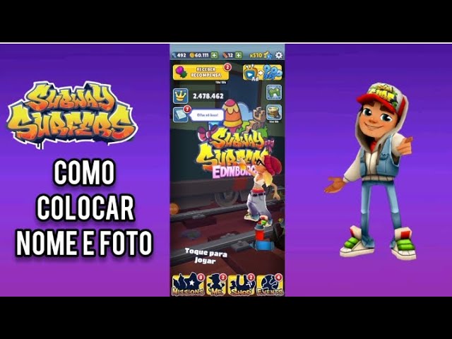 Como colocar nome e foto no Subway Surfers 