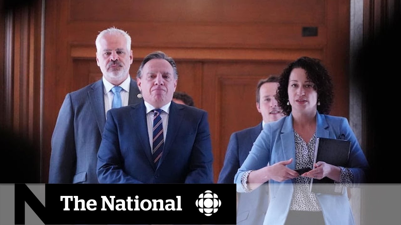 Quebec passes controversial bills to reform immigration system newspaper mockup