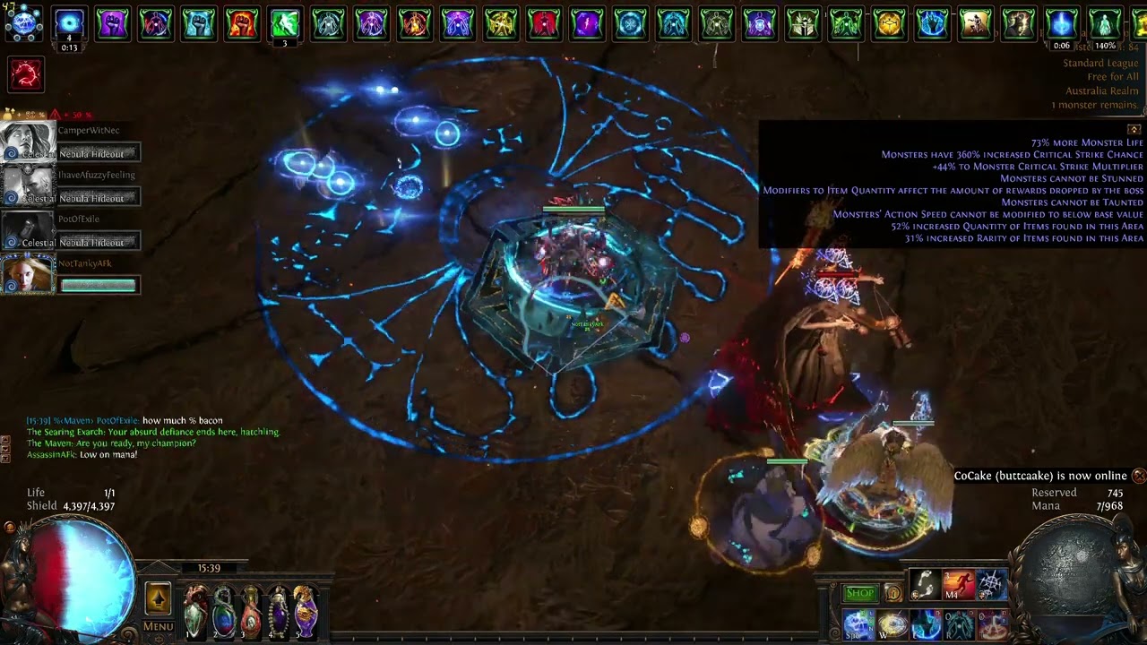 [3.17] Path of Exile | 1000 Critical Multiplier build The Searing Exarch showcase