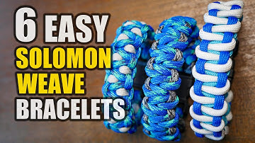 6 Easy Solomon Paracord Bracelet Variations | 2 Strand Core Paracord Bracelet tutorial