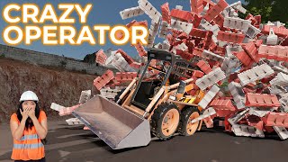 Famous Backhoe to hit barriers - Blender Animation - Rigid Body Simulation Wealth