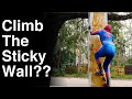 Can spiderman climb the sticky wall