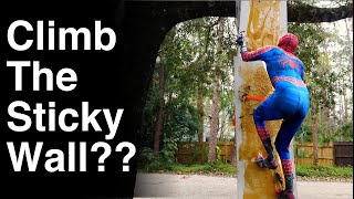 Can Spiderman Climb The Sticky Wall