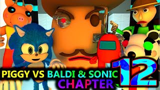 PIGGY vs BALDI SONIC ROBLOX ANIMATION CHALLENGE! Chapter 12 (official) Granny Minecraft Game