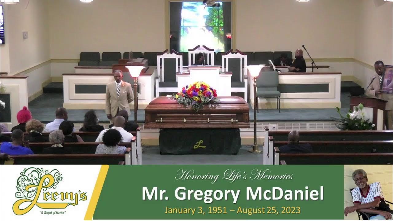 Mr. Gregory McDaniel September 2, 2023 Leevys funeral Home YouTube