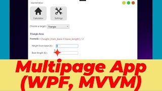 Create a WPF Multipage application | WPF MVVM for beginners