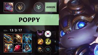 (BRO GIDEON) Poppy Jungle vs Skarner - KR Master Patch 26.16