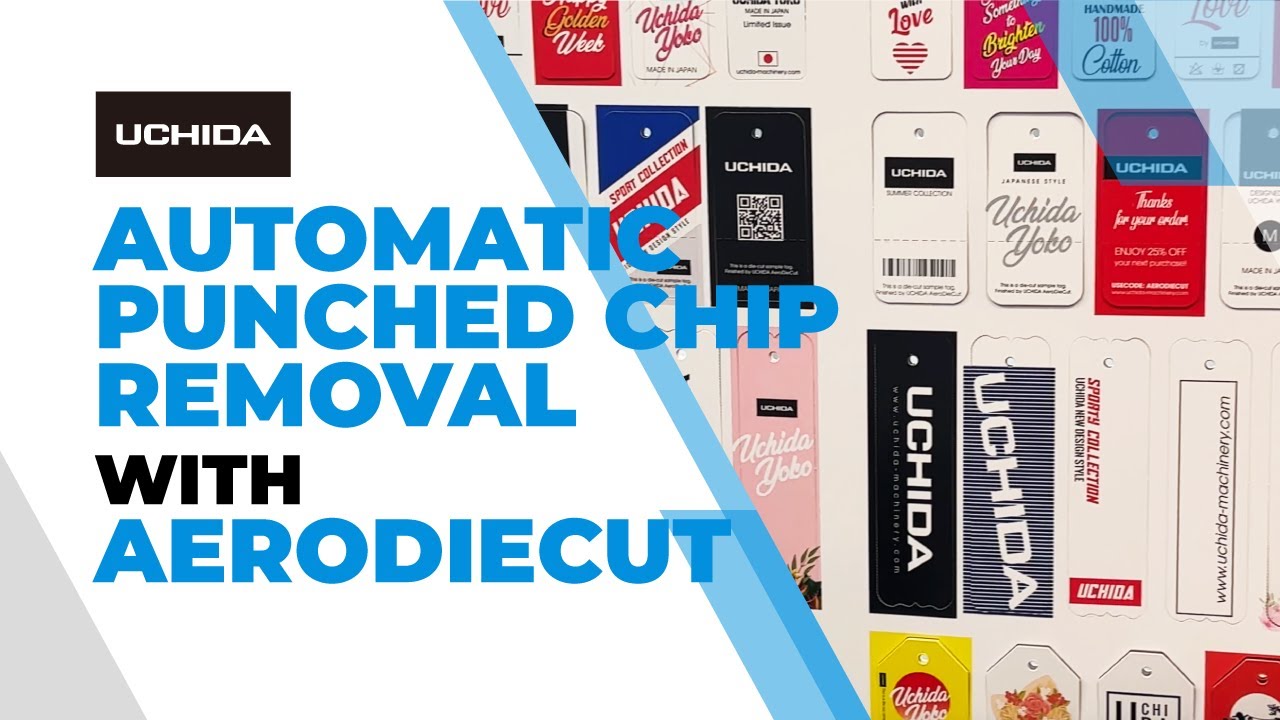 AeroDieCut Removing Punched Holes on Swing Tags In-line