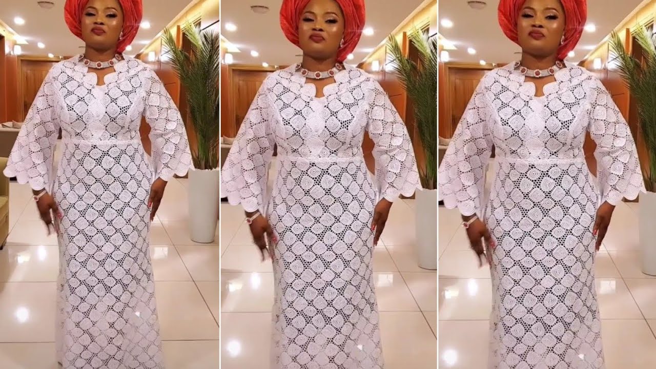 How to Cut and Sew a Stylish Lace Dress with Trendy Lace Edge V-Neckline Design