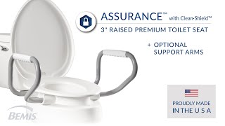 Assurance® 3&quot; Raised Premium Toilet Seat