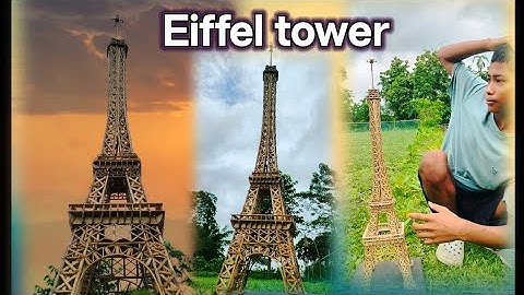 Eiffel Tower. How to make a beautiful Bamboo Eiffel Tower. Bamboo craft ideas. #eiffeltower